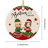 Thumbnail for We Are Besties Forever And Always Personalized Ornament, Customized Holiday Ornament AE