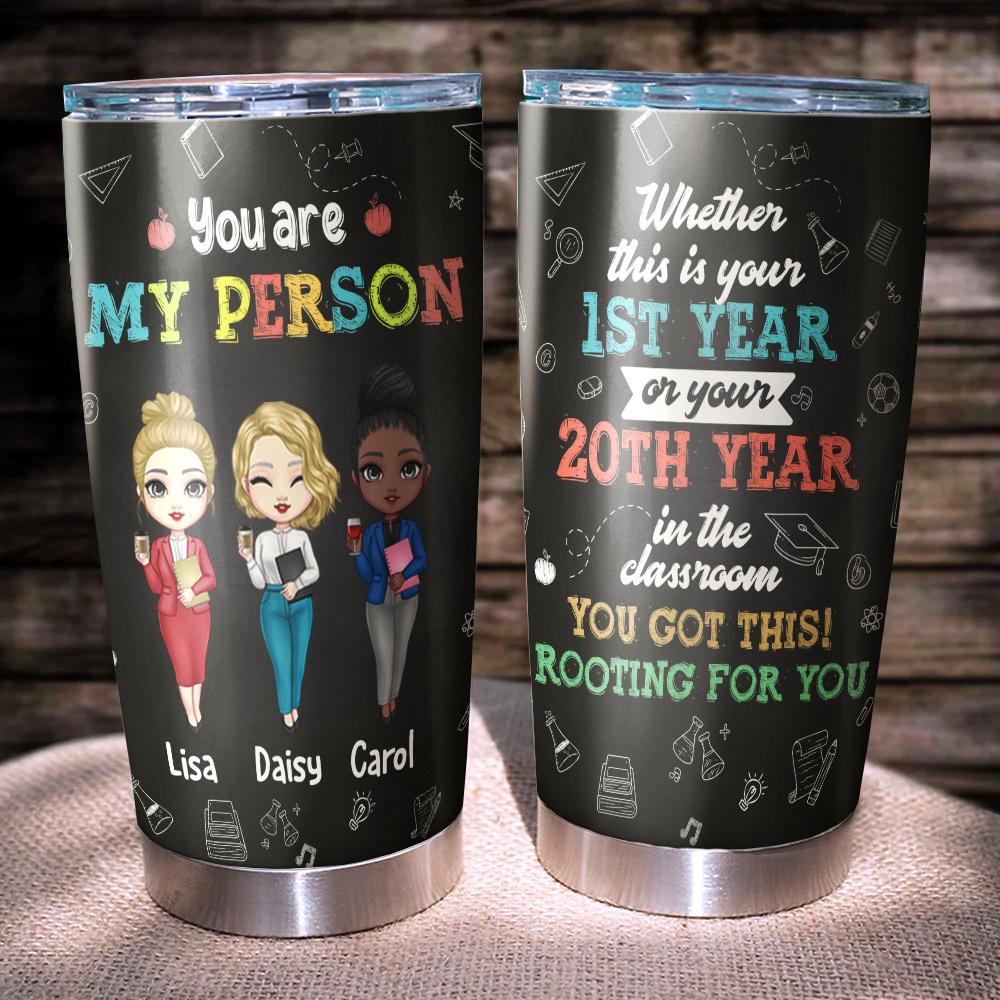 Rooting For You Teacher Tumbler, DIY Gift For Back To School Day AA