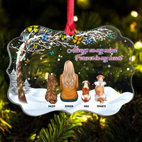 Thumbnail for Personalized Family Members Mom Dad Butterfly Acrylic Ornament, Customized Holiday Ornament AE