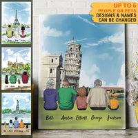 Thumbnail for Family Canvas Statue of liberty & Eiffel Tower Print Gifts For The Whole Family AK