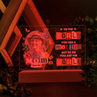 Thumbnail for Personalized You Are The Mom Acrylic Plaque With Wooden Base 3D LED Light 3DLL JonxiFon