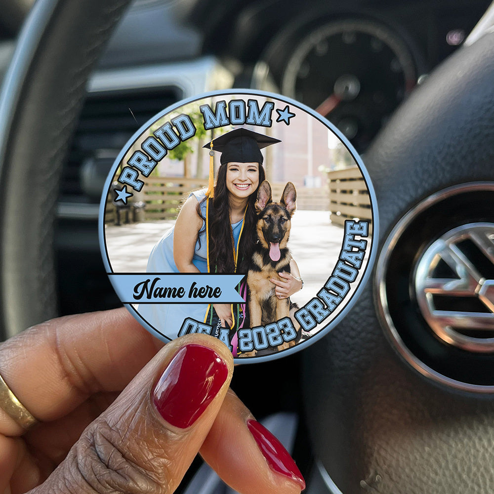 Personalized Proud Mom Of A 2023 Graduate Family Badge Pin Button, Graduation Gift JonxiFon