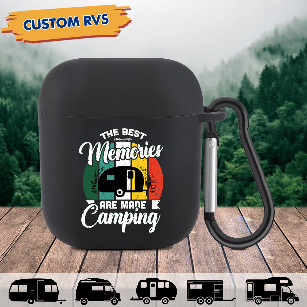 Custom Rv The Best Memories Are Made Camping AirPod Case, Camping Lovers Gifts JonxiFon
