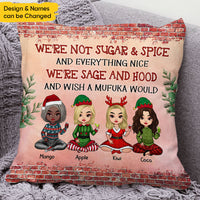 Thumbnail for Personalized We Are Sage And Hood Friend Besties Pillow, Christmas Gift For BFF AD