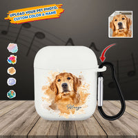 Thumbnail for Custom Dog Face Cutout Photo AirPod Case, Dog Lovers Gift JonxiFon