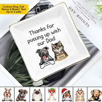Thumbnail for Personalized Dog Cat Ring Dish Custom Name Trinket Tray Gift for Family TRANG-THUY