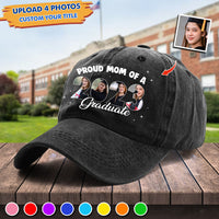 Thumbnail for 4 Photo Class of 2023 Proud Mom, Dad Family Matching Cap, Graduation Cap For Parents, Aunt, Uncle JonxiFon