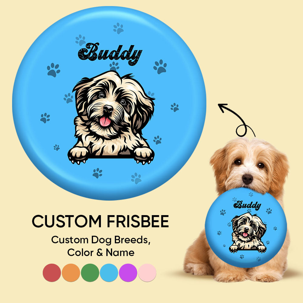 Custom Dog Cartoon Flying Disc, Gift For Dog Lover, Dog Frisbee AZ