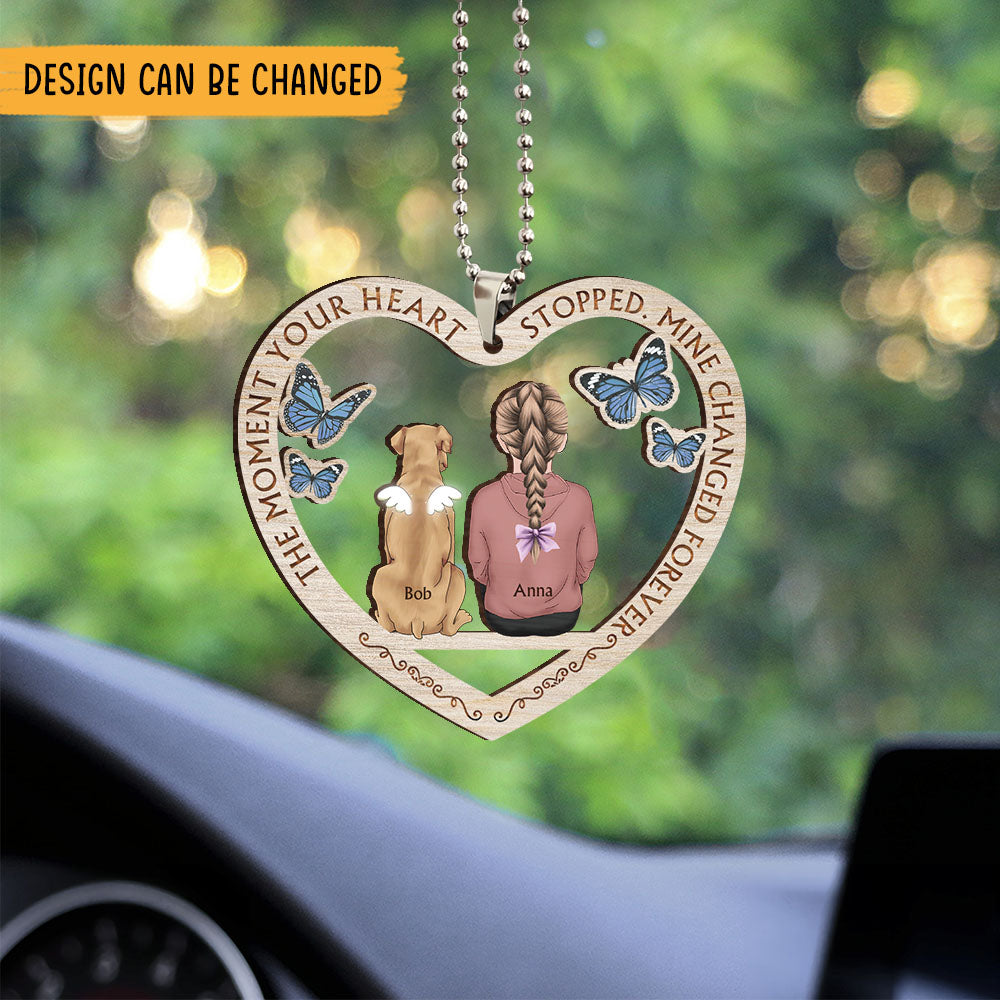The Moment Your Heart Stopped Pet Memorial Personalized Car Ornament AE