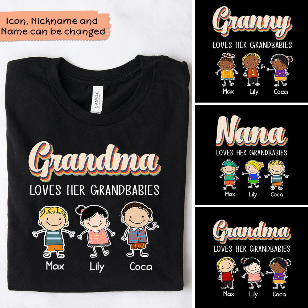 Loves Her Grandbabies - Customized Shirt CustomCat