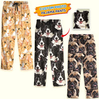 Thumbnail for Custom Multiple Face Photo Family With Pet Pajama Pants, Pet Lover Gift AB