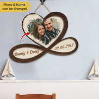 Thumbnail for Personalized Couple Infinity Heart Wood Sign, Valentines Day Gift For Love Couple E