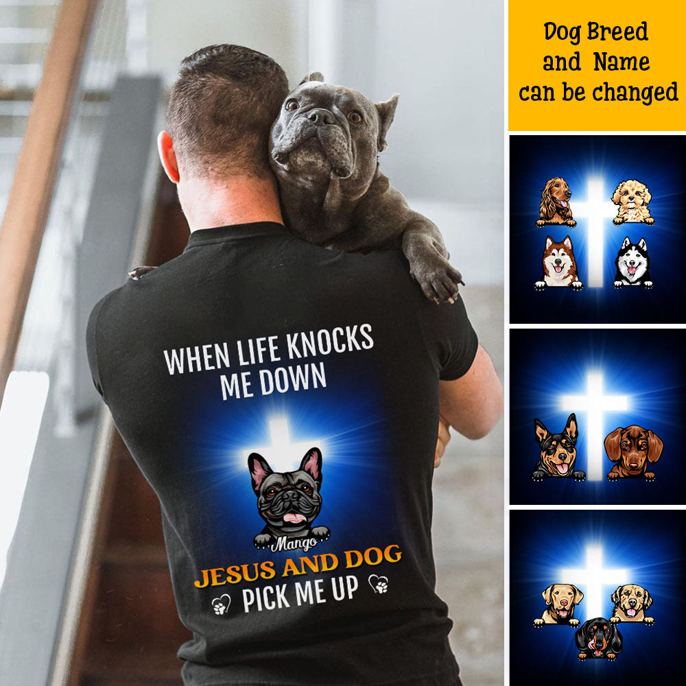 Jesus And Dog Pick Me Up Dog T-shirt/Hoodie/Sweatshirt, DIY Dog Gift CustomCat
