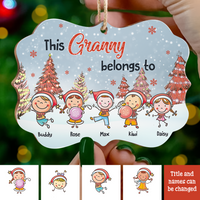 Thumbnail for Personalized Mom Grandma Belong To Kids Christmas Printed MDF Benelux Ornament AE