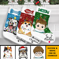 Thumbnail for Baby Gift Merry Christmas, Meowy Catmas, Merry Woofmas Stocking Gift For Dog, Cat Lovers AB