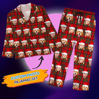 Thumbnail for Custom Christmas With Face Photo Family Pajama Pants, Christmas Gift AB