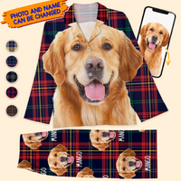 Thumbnail for Personalized Custom Face Dog Cat Winter Pattern Pajamas Set, Funny Gift For Pet Lovers AB