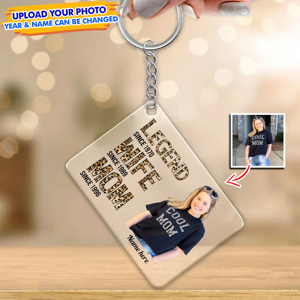 Personalized Legend Wife Mom Photo Acrylic Keychain, Gift For Mom JonxiFon