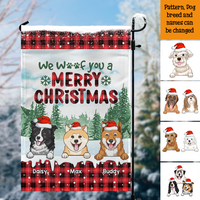 Thumbnail for Personalized Christmas Pattern We Woof You Dog Flag, House Decor AD