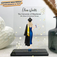 Thumbnail for Custom Happy Graduation Acrylic Plaque With Black Stand, Graduation Gift JonxiFon