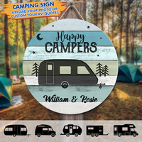 Thumbnail for Custom Happy Campers Camping Wooden Sign, Gift For Camper Z