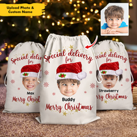 Thumbnail for Personalized Face Photo Special Delivery For Christmas Bag, Christmas Gift For Family AB