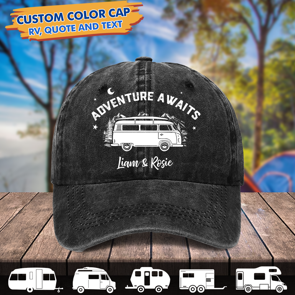 Happy Campers Custom RV Camping Cap, Camping Lover Gifts JonxiFon