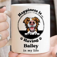 Thumbnail for Happiness Is Having You In My Life, Pets Mug, Gifts For Dog & Cat Lovers AO