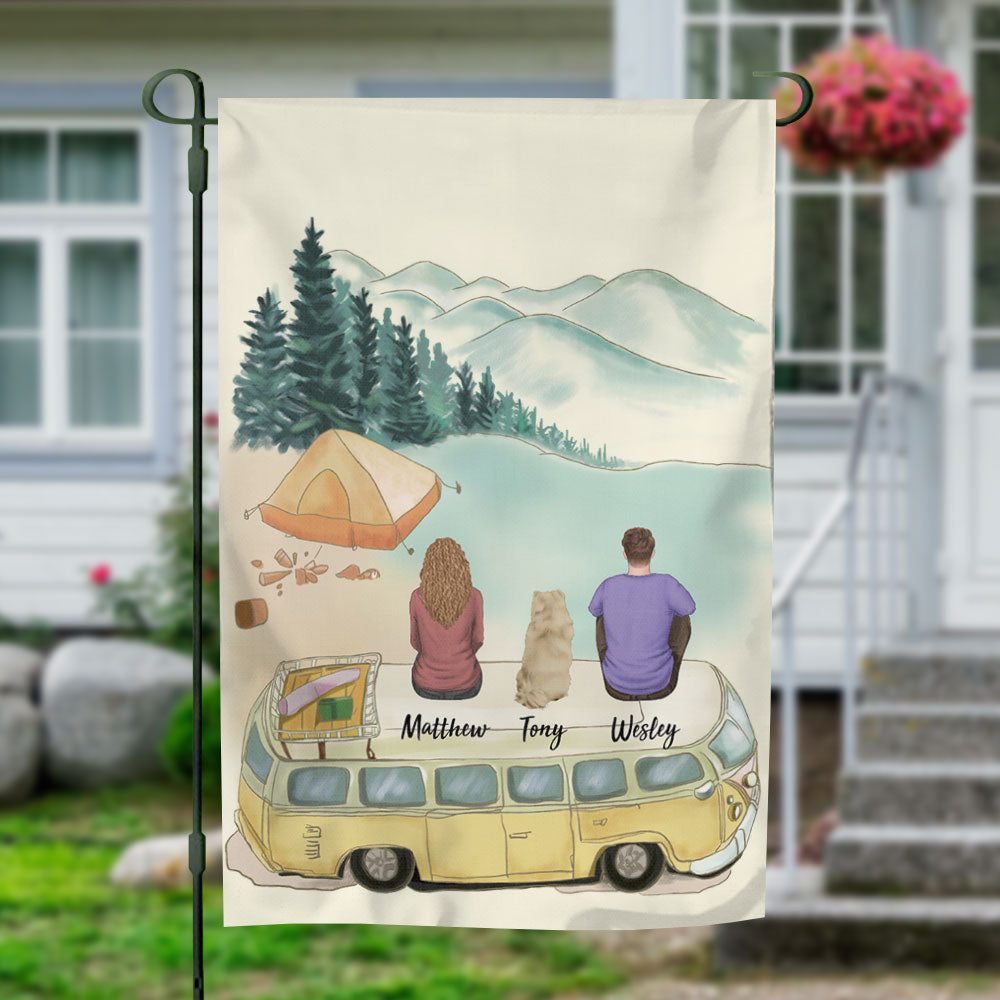 Personalized Family Flag Gifts For The Whole Family - Camping AD