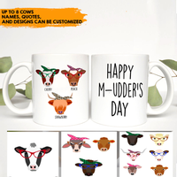 Thumbnail for Happy Mother's Day For Cow Mom - Personalized Funny Mug AO