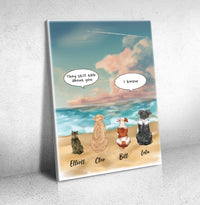 Thumbnail for They Still Talk About You Conversation - Canvas Print, Fluffy Dog & Cat Memorial Gifts AK