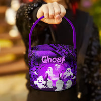 Thumbnail for Scary Night With Name Halloween Basket, Kid Halloween Bag YHN-YEN