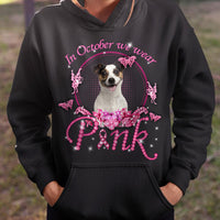 Thumbnail for In October We Wear Pink Dog Photo T-Shirt/ Hoodie, Dog Lovers Gift CustomCat