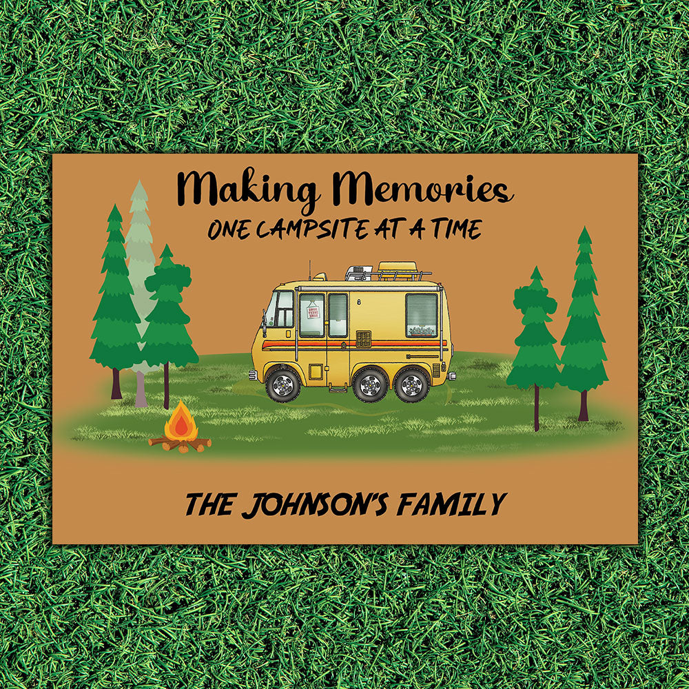 Making Memories One Campsite At a Time, RVs Doormat Gift For Campers AB
