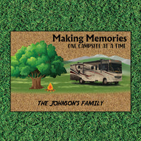 Thumbnail for Making Memories One Campsite At A Time - RVs Doormat For Campers AB