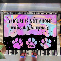 Thumbnail for Hologram Pawprints Pets Personalized Doormat AB