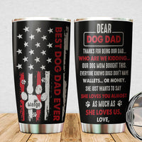 Thumbnail for Best Dog Dad Ever Custom Tumbler, DIY Gift For Dog Lovers AA
