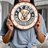 Thumbnail for Personalized My Dog Limitted Edition Vintage Wall Wooden Clock, Gift For Dog Mom AH