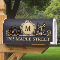 Thumbnail for Elegant Family House Number Mailbox Cover With Address, Dog Lover Gift AF