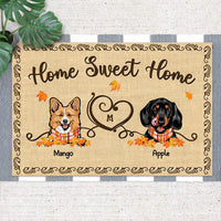 Thumbnail for Home Sweet Home Dog Cat Fall Doormat, Funny Doormat AB