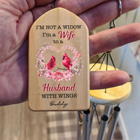 Thumbnail for Personalized I'm A Wife With A Wing Memorial Cardinal Wind Chime, Sympathy Gift For Widow AZ