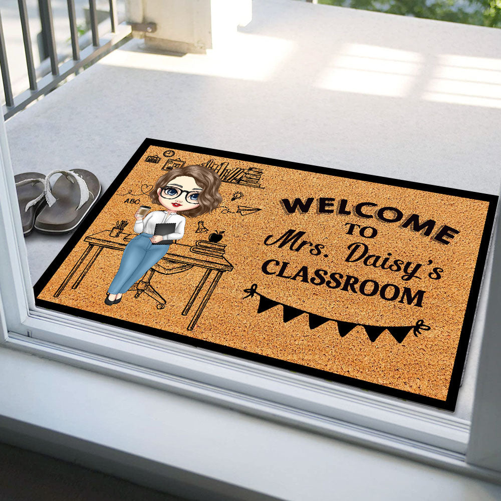 Welcome To Classroom Teacher Doormat, Classroom Decor AB