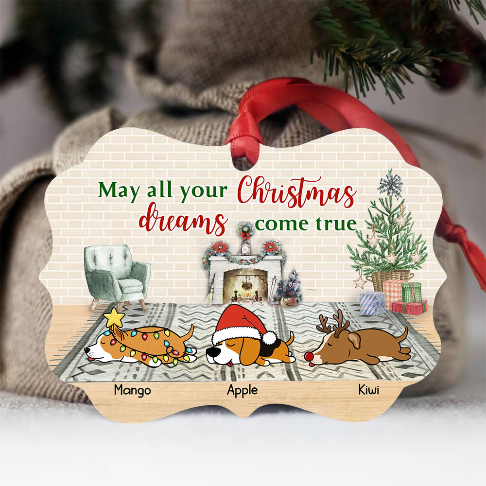 All Christmas Dreams Come True Dog MDF Benelux Ornament AE