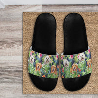 Thumbnail for Dog Tropical Summer Dog Lovers Slide Sandals, Photo Upload Gift CT-THUY