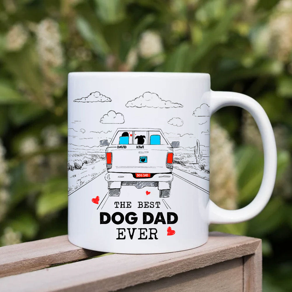 Best Dog Dad Ever - Personalized Mug for Dog Dad AO