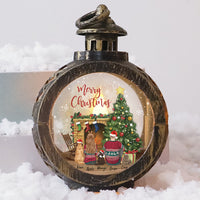 Thumbnail for Custom Couples & Their Pets Christmas Family LED Light Ornament, Christmas Gift AE