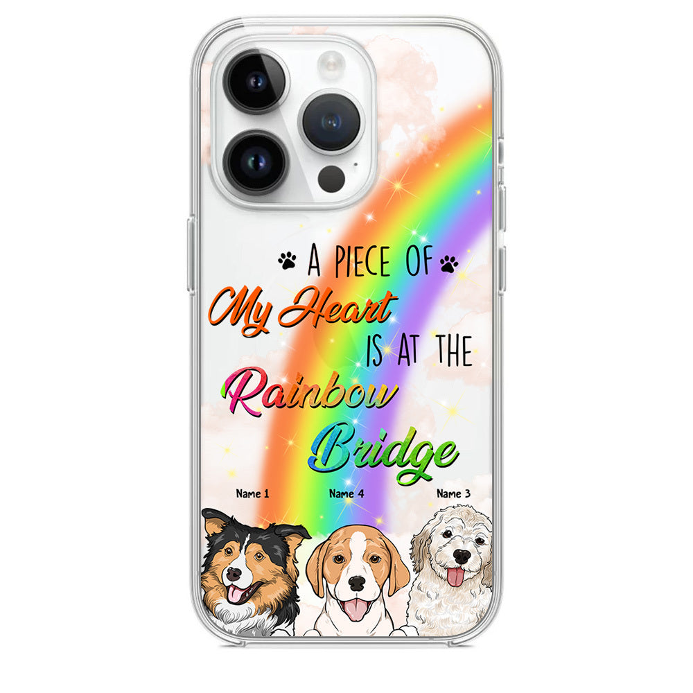 Personalized I Wish The Rainbow Memorial Dog Cat Clear Phone Case, Memorial Gift AA