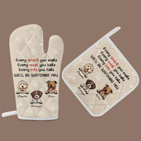 Thumbnail for Custom Every Snack You Make Oven Mitts & Potholder, Pet Lover Gift AI