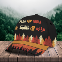 Thumbnail for Custom Plan For Today Camping Printed Cap, Gift For Camper JonxiFon