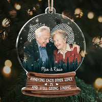 Thumbnail for Custom Annoying Each Other Photo Snowglobe Printed Acrylic Ornament, Christmas Gift AE